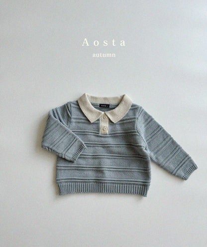 【韓国直送便】Knit collar tops / 4color / S(70)-XXL(110) / AOSTA 2024fw / ko089