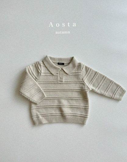 【韓国直送便】Knit collar tops / 4color / S(70)-XXL(110) / AOSTA 2024fw / ko089