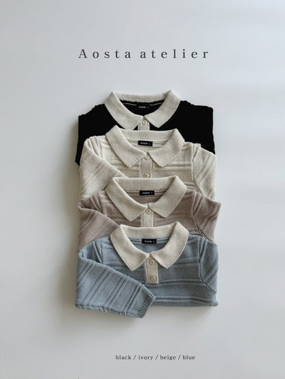 【韓国直送便】Knit collar tops / 4color / S(70)-XXL(110) / AOSTA 2024fw / ko089