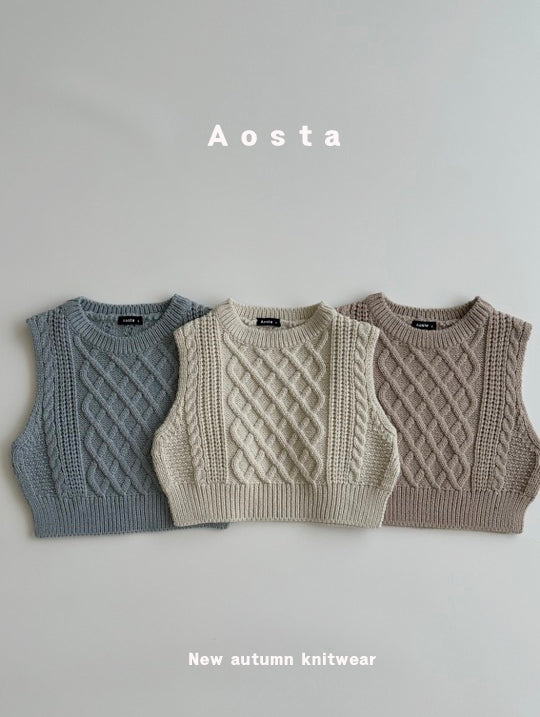 【韓国直送便】Knit vest / 3color / SML / AOSTA 2024fw / ko090