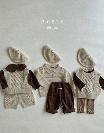 【韓国直送便】Knit vest / 3color / SML / AOSTA 2024fw / ko090