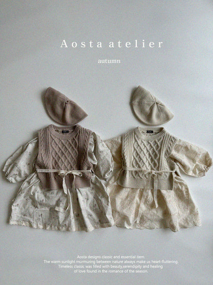 【韓国直送便】Knit vest / 3color / SML / AOSTA 2024fw / ko090