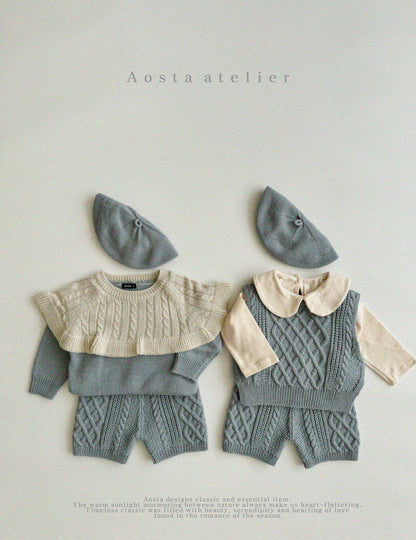 【韓国直送便】Knit vest / 3color / SML / AOSTA 2024fw / ko090