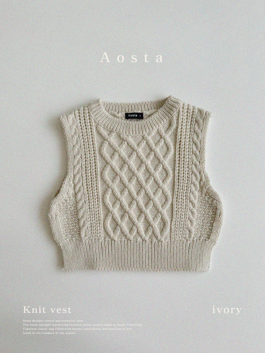 【韓国直送便】Knit vest / 3color / SML / AOSTA 2024fw / ko090