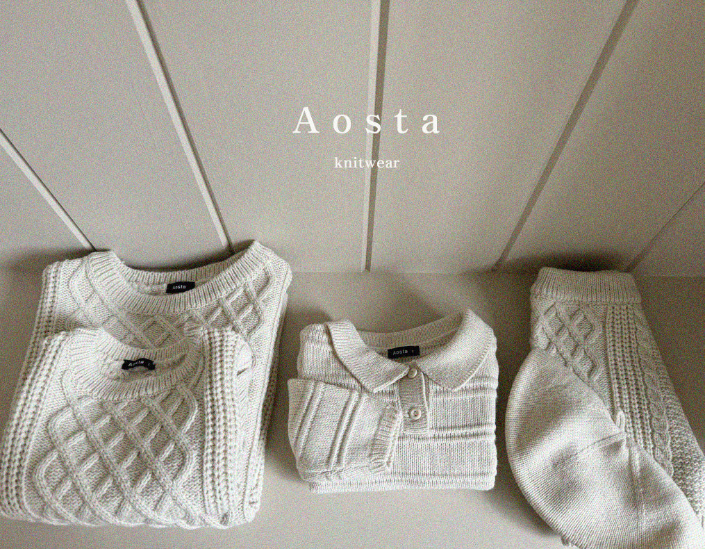 【韓国直送便】Knit vest / 3color / SML / AOSTA 2024fw / ko090