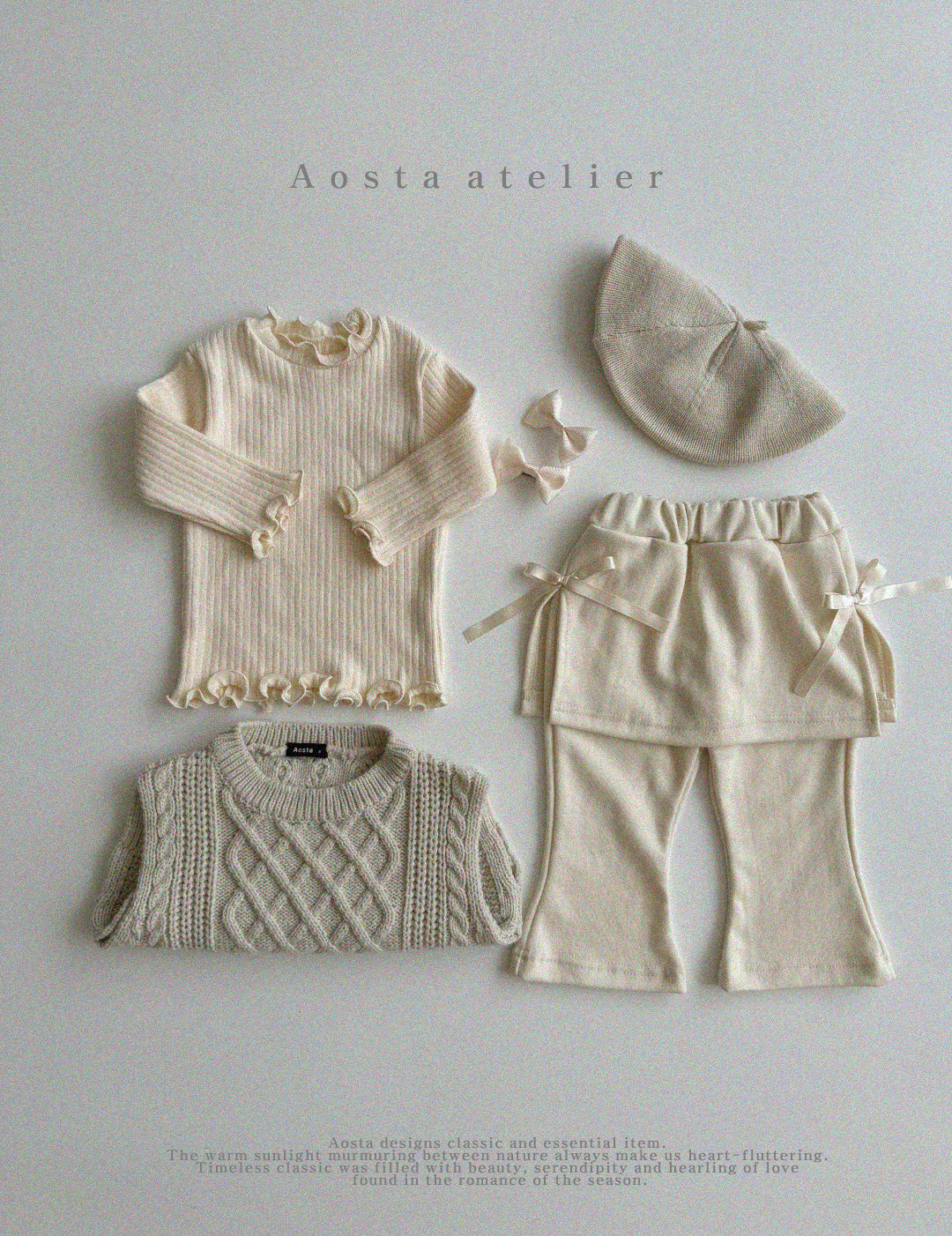 【韓国直送便】Knit vest / 3color / SML / AOSTA 2024fw / ko090