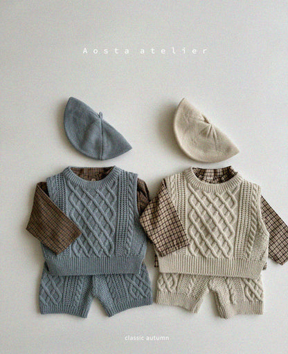 【韓国直送便】Knit vest / 3color / SML / AOSTA 2024fw / ko090