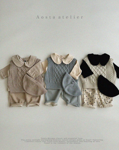 【韓国直送便】Knit vest / 3color / SML / AOSTA 2024fw / ko090