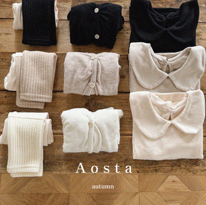 【韓国直送便】Round collor Tops / 3color / S(70)-XXL(110) / AOSTA 2024fw / ko093