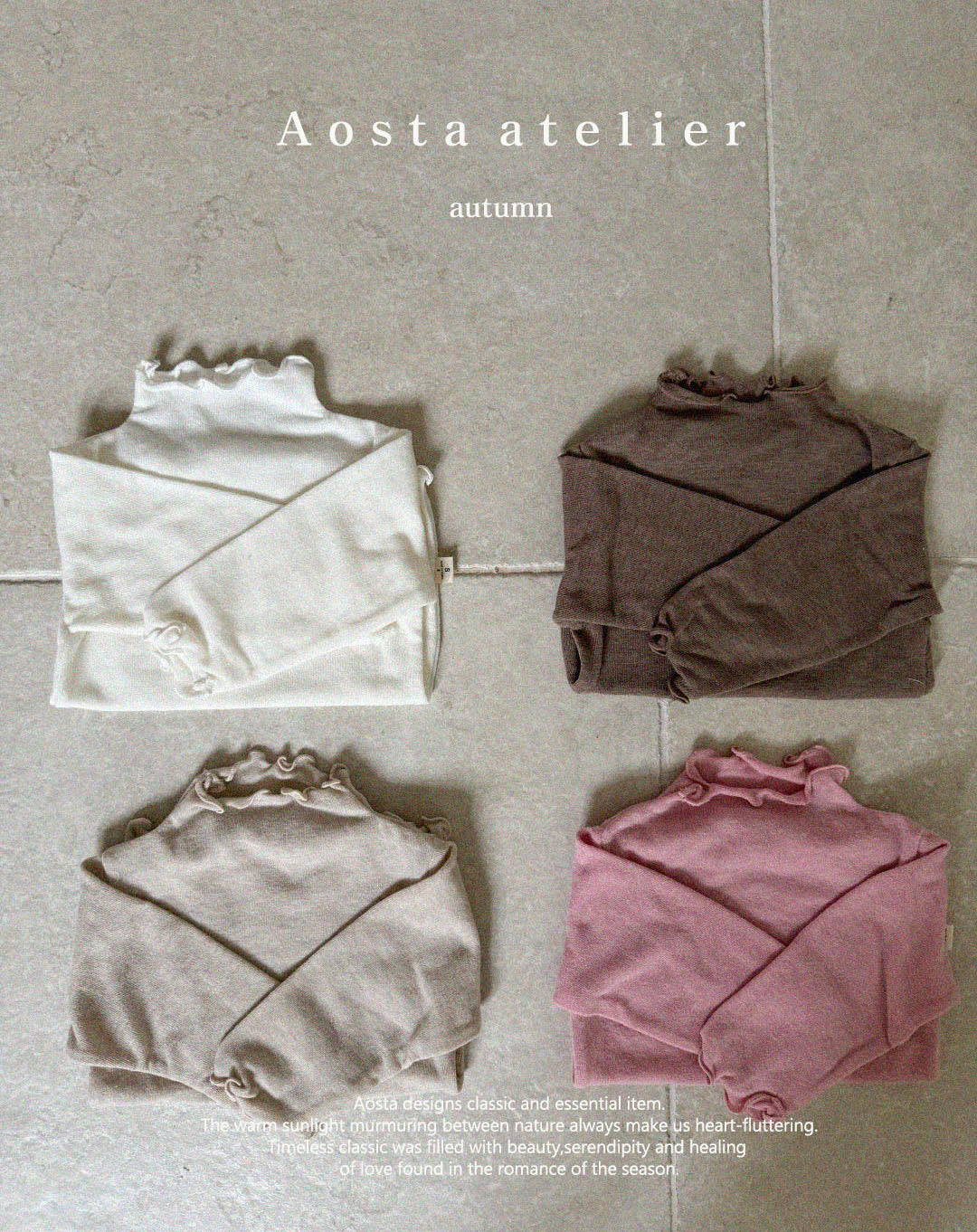 【韓国直送便】Soft t-shirt / 4color / S(70)-XXL(110) / AOSTA 2024fw / ko098