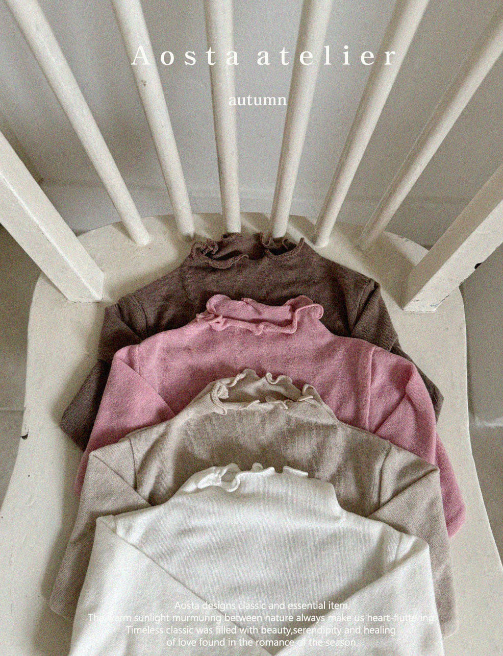 【韓国直送便】Soft t-shirt / 4color / S(70)-XXL(110) / AOSTA 2024fw / ko098