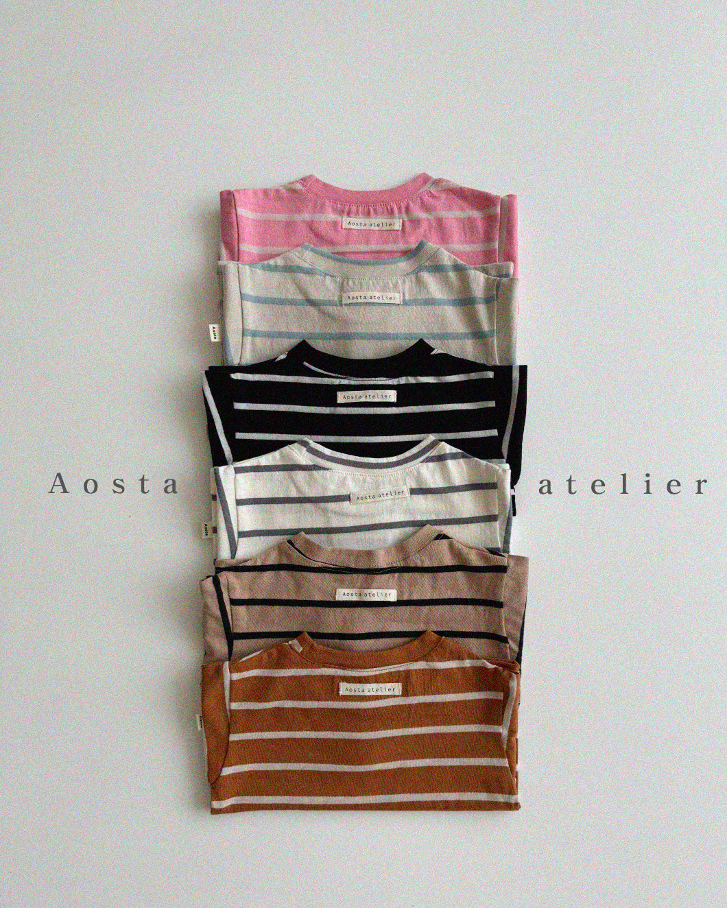 【韓国直送便】Signature T-shirs / 6color / S(70)-XXL(110) / AOSTA 2024fw / ko099