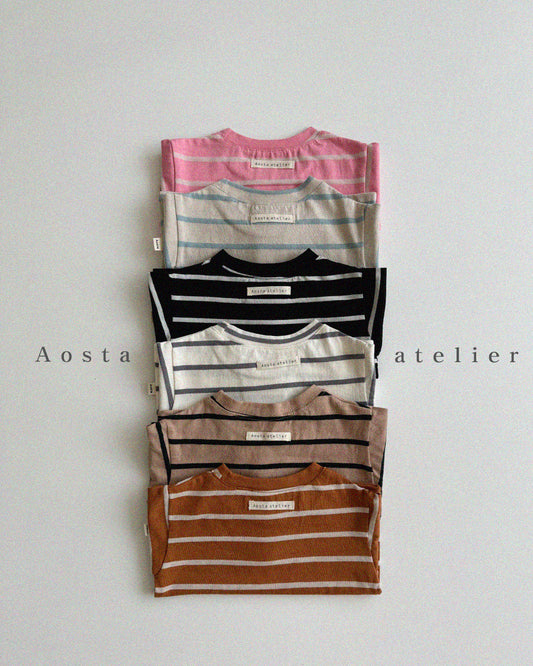 【韓国直送便】Signature T-shirs / 6color / S(70)-XXL(110) / AOSTA 2024fw / ko099