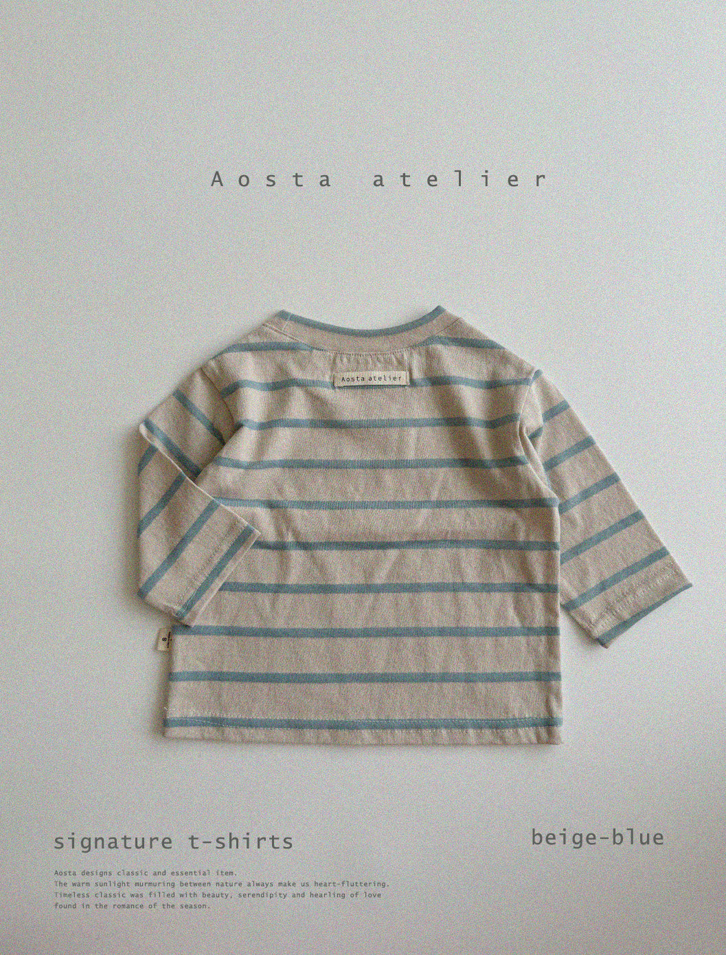 【韓国直送便】Signature T-shirs / 6color / S(70)-XXL(110) / AOSTA 2024fw / ko099