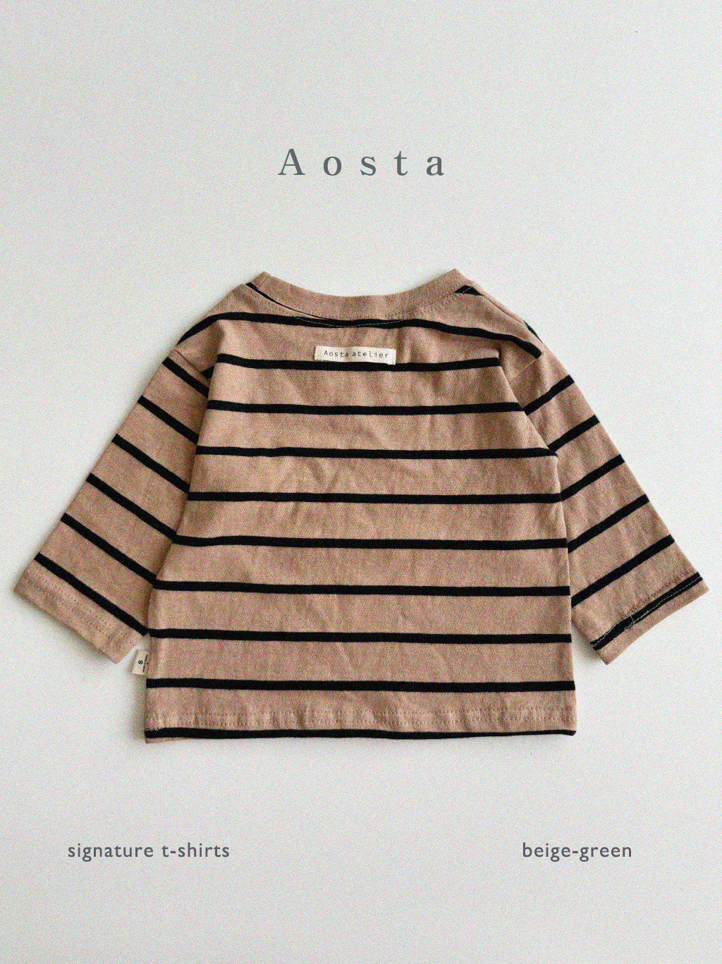 【韓国直送便】Signature T-shirs / 6color / S(70)-XXL(110) / AOSTA 2024fw / ko099