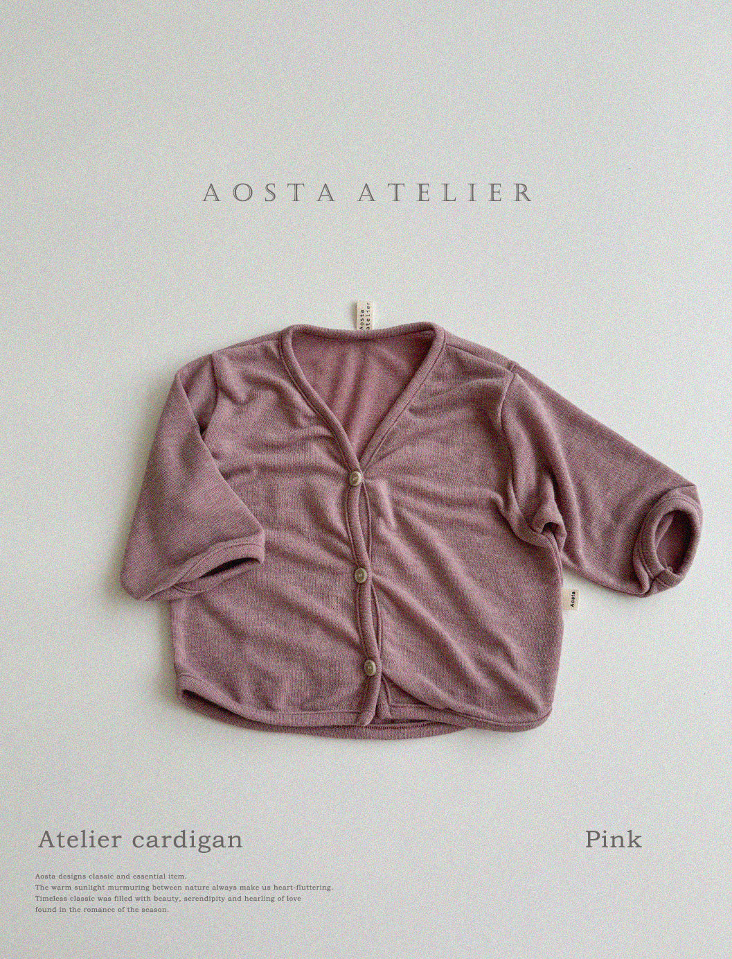 【韓国直送便】Atelier cardigan / 6color / S(70)-XXL(110) / AOSTA 2024fw / ko100