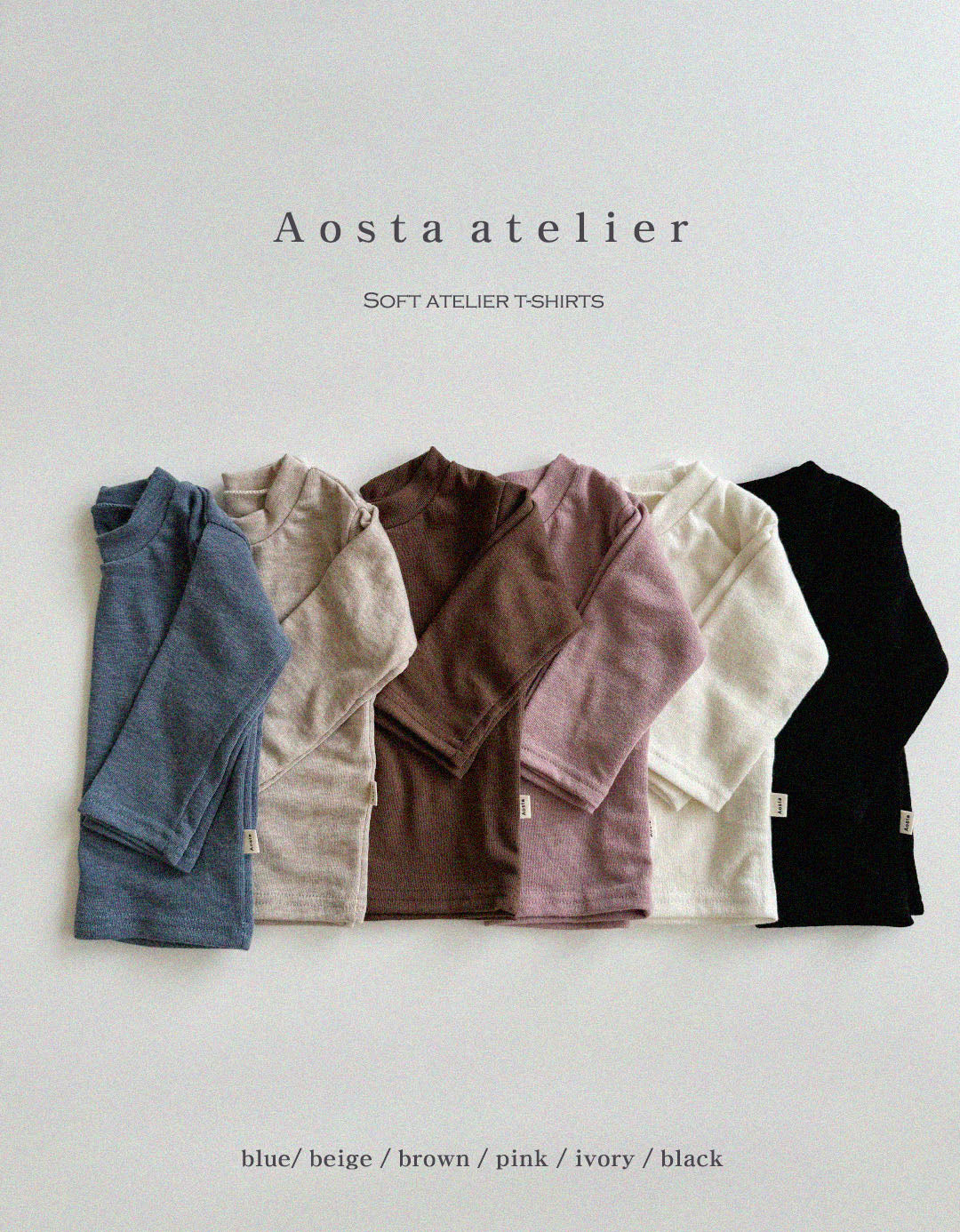 【韓国直送便】Atelier T-shirt / 6color / S(70)-XXL(110) / AOSTA 2024fw / ko101