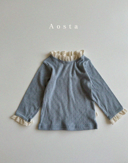 【韓国直送便】Eyelet Tops / 3color / S(70)-XXL(110) / AOSTA 2024fw / ko102