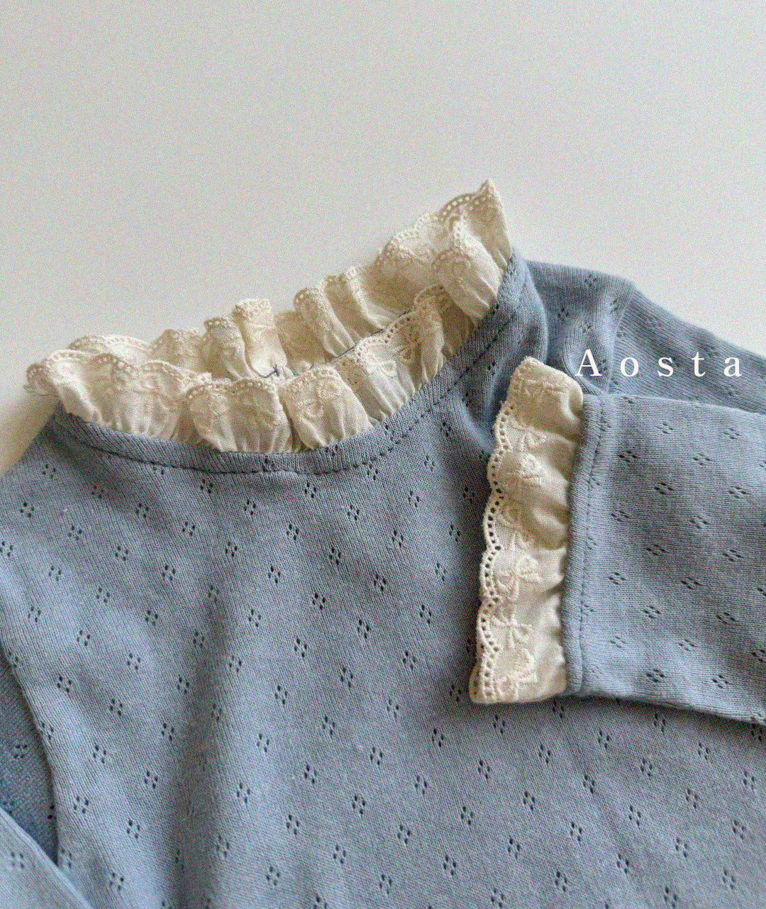 【韓国直送便】Eyelet Tops / 3color / S(70)-XXL(110) / AOSTA 2024fw / ko102