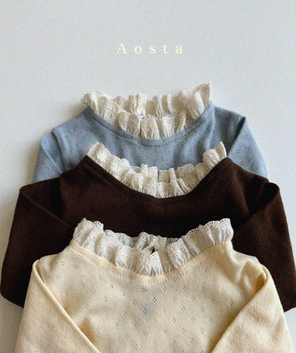 【韓国直送便】Eyelet Tops / 3color / S(70)-XXL(110) / AOSTA 2024fw / ko102