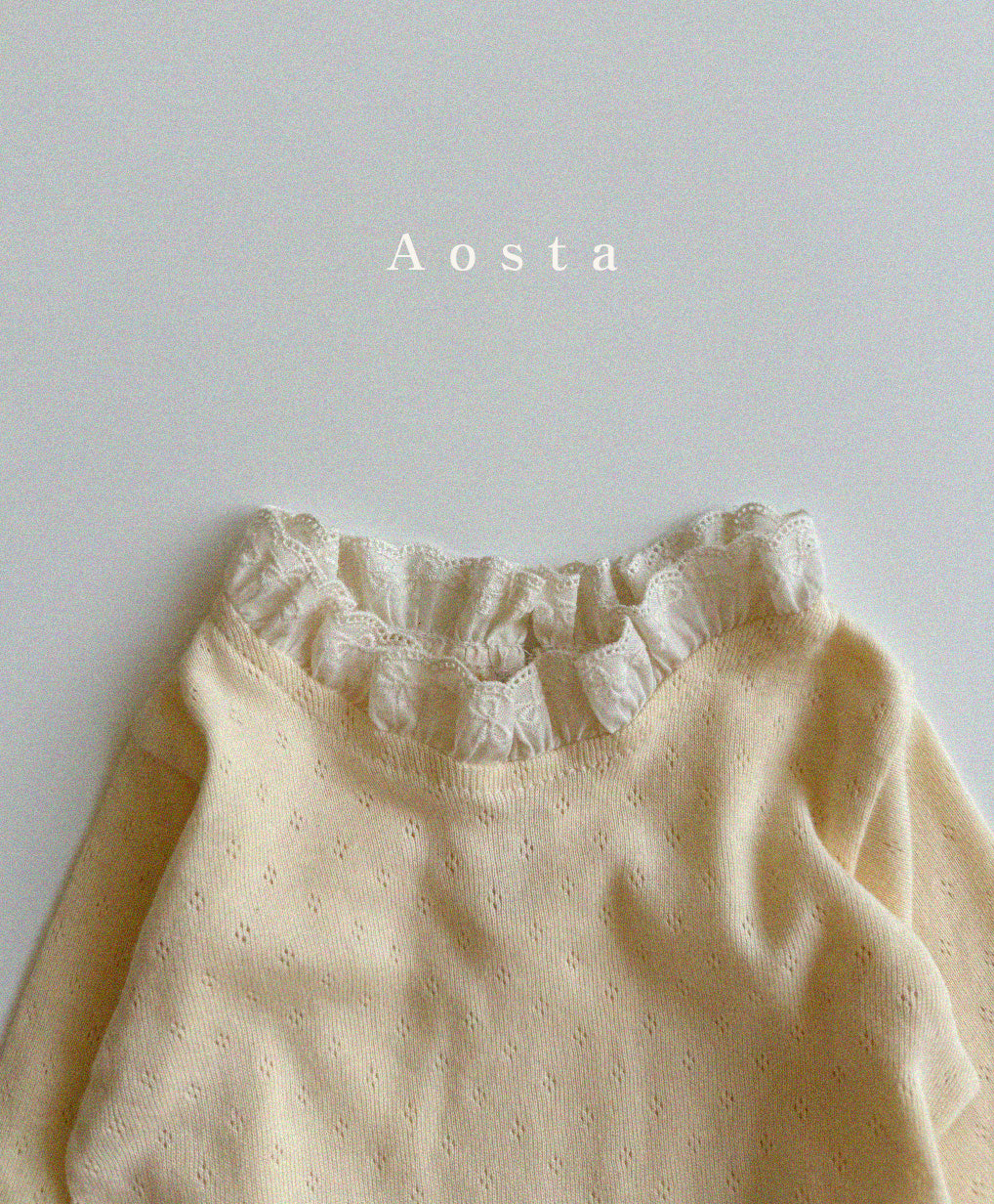 【韓国直送便】Eyelet Tops / 3color / S(70)-XXL(110) / AOSTA 2024fw / ko102