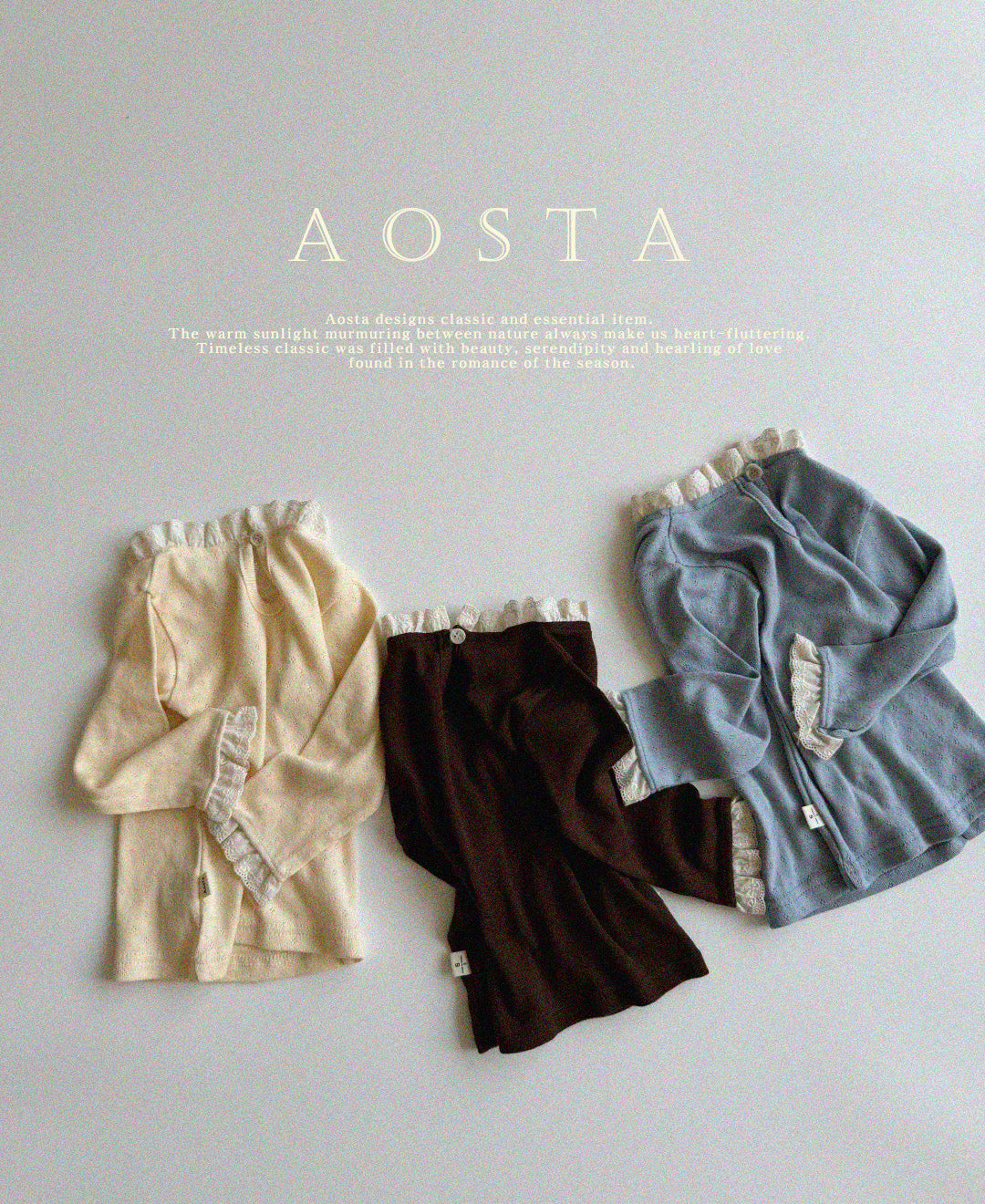 【韓国直送便】Eyelet Tops / 3color / S(70)-XXL(110) / AOSTA 2024fw / ko102