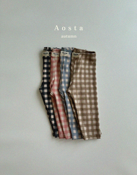 【韓国直送便】Check leggings / 4color / S(70)-XXL(110) / AOSTA 2024fw / ko111