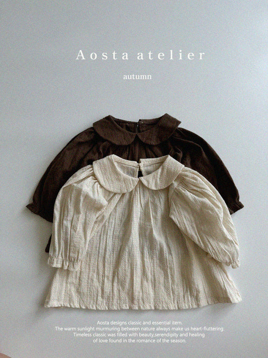 【韓国直送便】Collor blouse / 2color / S(70)-XXL(110) / AOSTA 2024fw / ko113