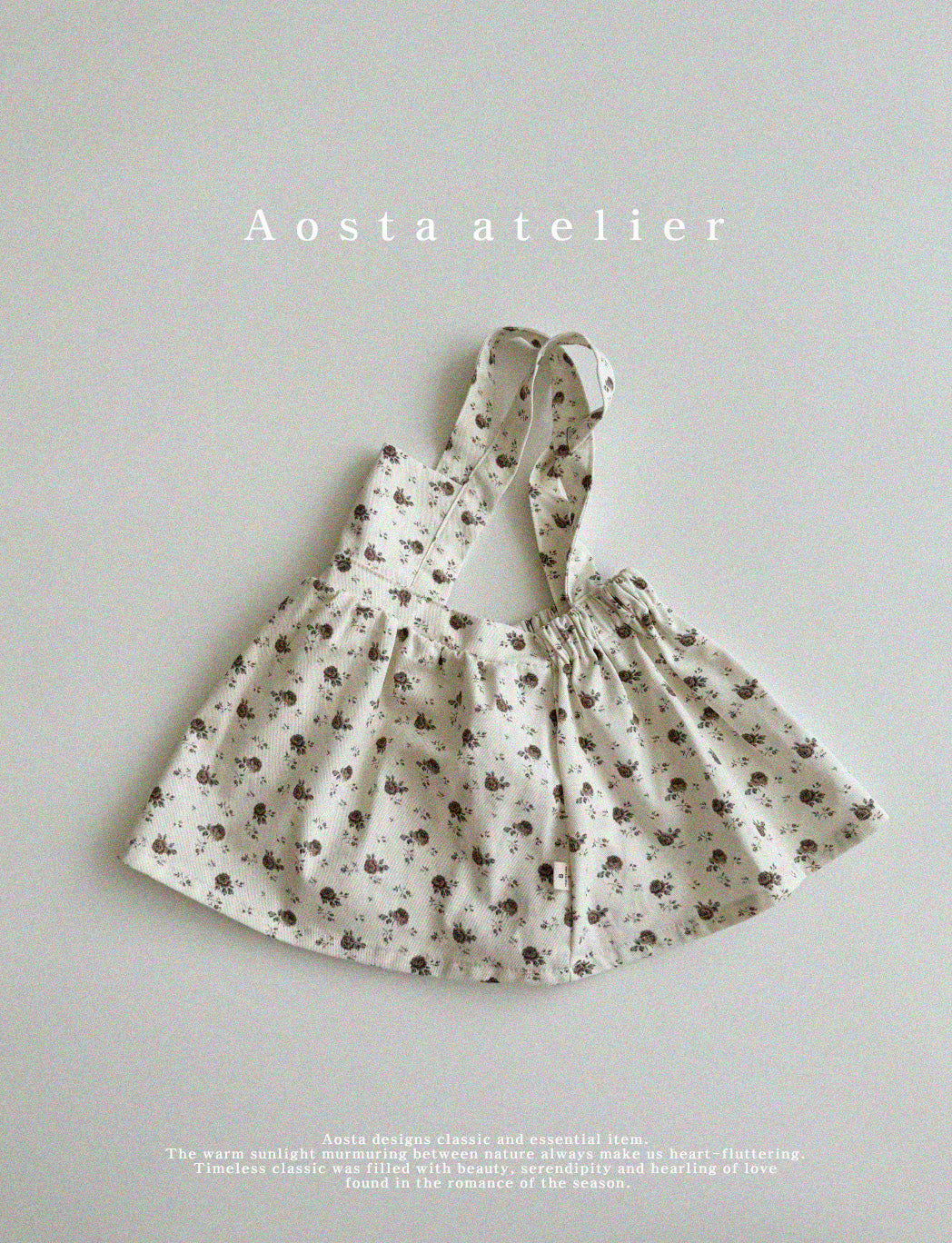 【韓国直送便】Flower suspender skirt / 2color / S(70)-XXL(110) / AOSTA 2024fw / ko117