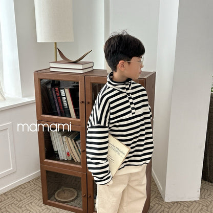 【韓国直送便】Day half zip mtm / 3color / XS(80)-XL(120) & JS(130)-JM(140) / mamami 2024fw / ko124