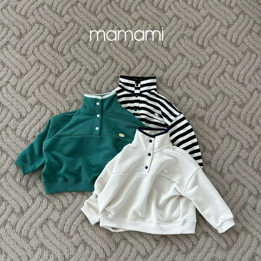 【韓国直送便】Day half zip mtm / 3color / XS(80)-XL(120) & JS(130)-JM(140) / mamami 2024fw / ko124