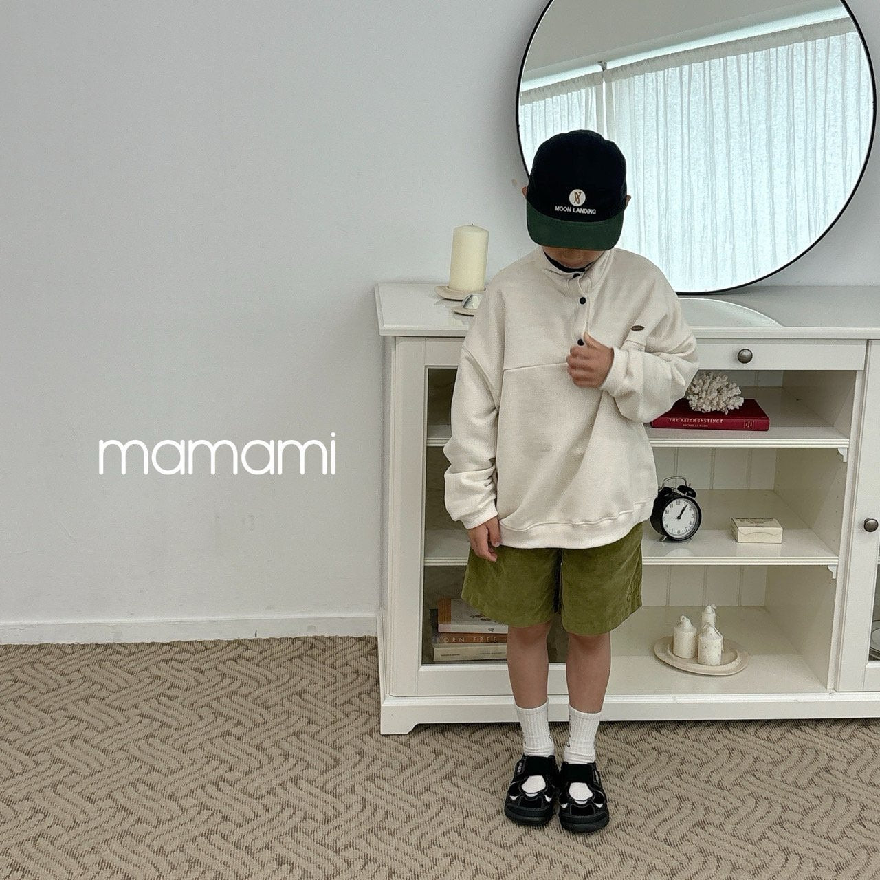 【韓国直送便】Day half zip mtm / 3color / XS(80)-XL(120) & JS(130)-JM(140) / mamami 2024fw / ko124