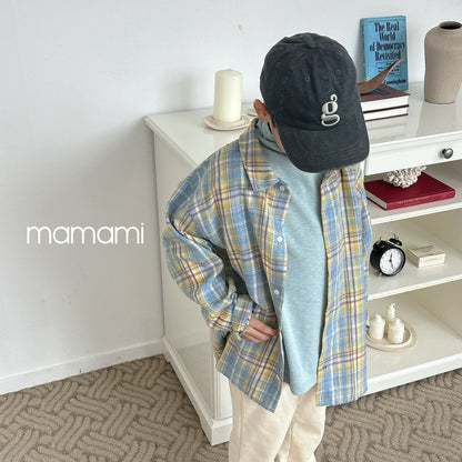 【韓国直送便】Check shirt / 2color / XS(80)-XL(120) & JS(130)-JM(140) / mamami 2024fw / ko125