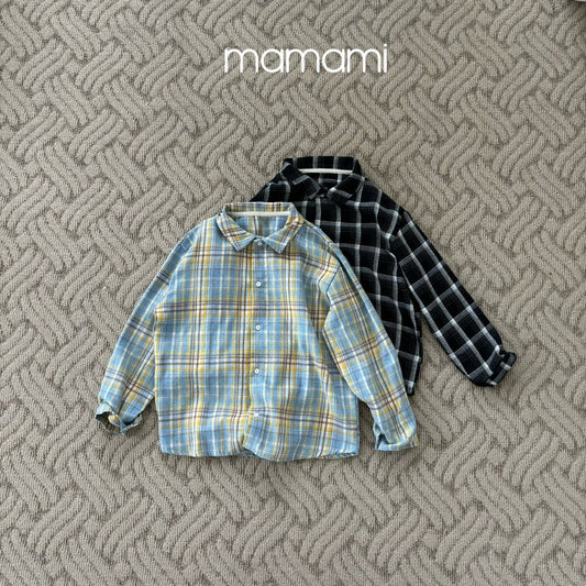 【韓国直送便】Check shirt / 2color / XS(80)-XL(120) & JS(130)-JM(140) / mamami 2024fw / ko125