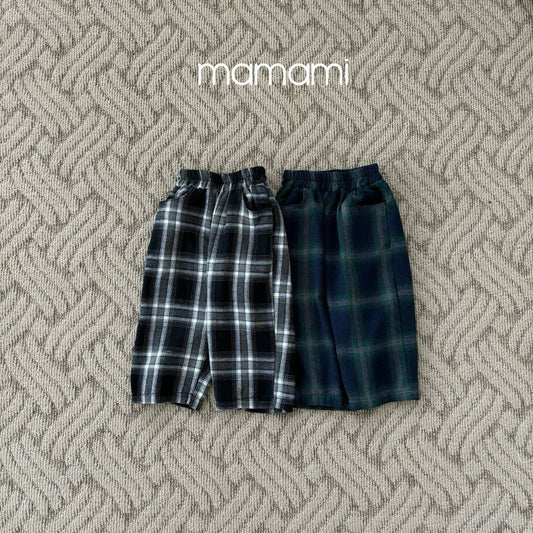 【韓国直送便】Vellu Check pants / 2color / XS(80)-XL(120) & JS(130)-JM(140) / mamami 2024fw / ko127