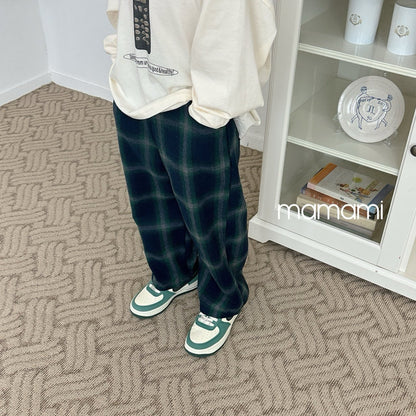 【韓国直送便】Vellu Check pants / 2color / XS(80)-XL(120) & JS(130)-JM(140) / mamami 2024fw / ko127