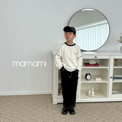 【韓国直送便】Made stitch pants / 2color / XS(80)-XL(120) & JS(130)-JM(140) / mamami 2024fw / ko129