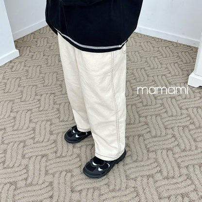 【韓国直送便】Made stitch pants / 2color / XS(80)-XL(120) & JS(130)-JM(140) / mamami 2024fw / ko129