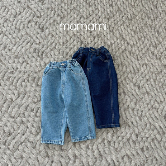 【韓国直送便】Wide S denim pants / 2color / XS(80)-XL(120) & JS(130)-JM(140) / mamami 2024fw / ko130