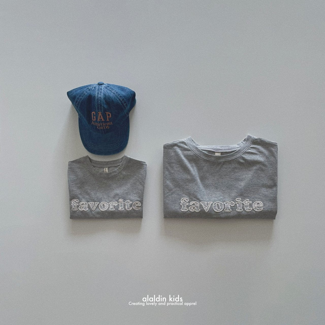 【韓国直送便】ko133 Favorit T-shirt / 2color / XS(75)-XL(115)＆MOM / aladin kids 2024fw / ママとお揃い◎