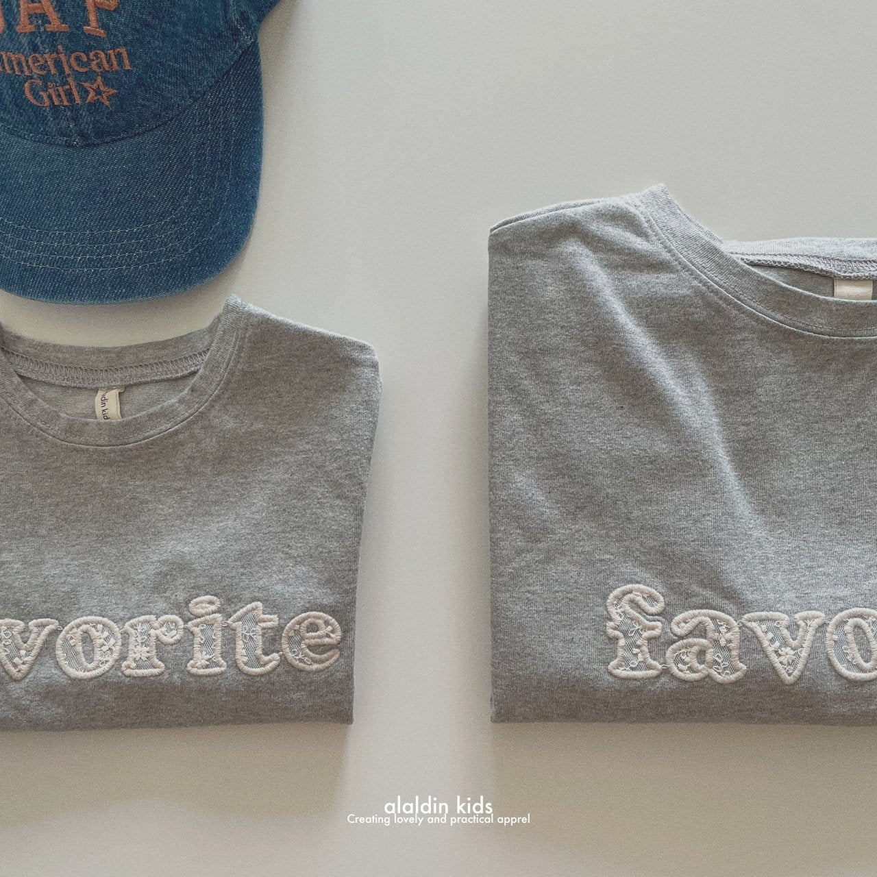 【韓国直送便】ko133 Favorit T-shirt / 2color / XS(75)-XL(115)＆MOM / aladin kids 2024fw / ママとお揃い◎