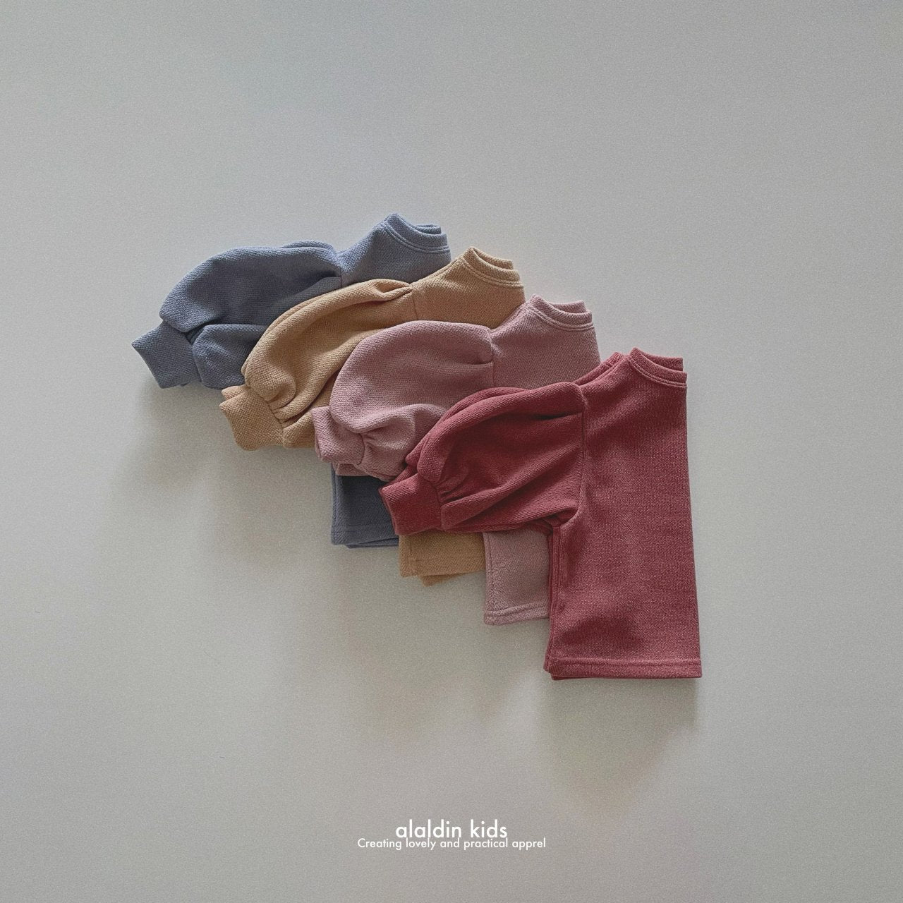 【韓国直送便】ko135 Autumn ribbed blouse / 6color / XS(75)-XL(115) / aladin kids 2024fw