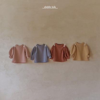 【即納】ko135 Autumn ribbed blouse / 6color / XS(75)-XL(115) / aladin kids 2024fw