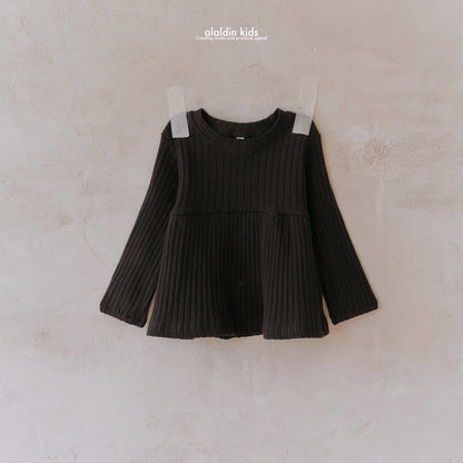 【韓国直送便】ko135 Autumn ribbed blouse / 6color / XS(75)-XL(115) / aladin kids 2024fw