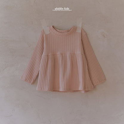 【韓国直送便】ko135 Autumn ribbed blouse / 6color / XS(75)-XL(115) / aladin kids 2024fw