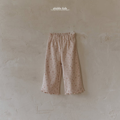 【即納】ko136 Ribbed pants / Beige / XS(75)-XL(115) / aladin kids 2024fw