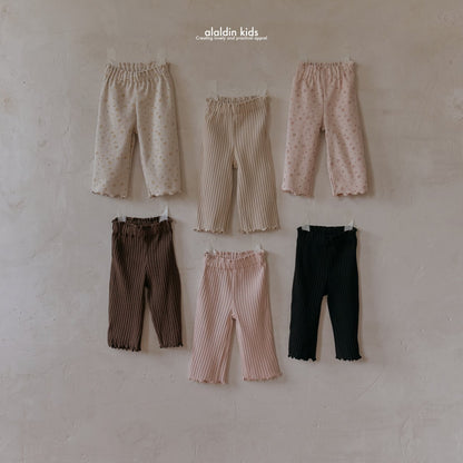 【韓国直送便】ko136 Ribbed pants / 6color / XS(75)-XL(115) / aladin kids 2024fw