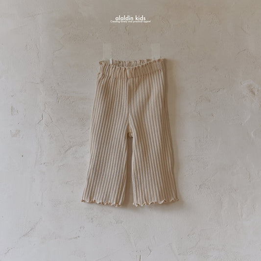 【即納】ko136 Ribbed pants / Beige / S(85)-M(95) / aladin kids 2024fw【国内直送ｂ】