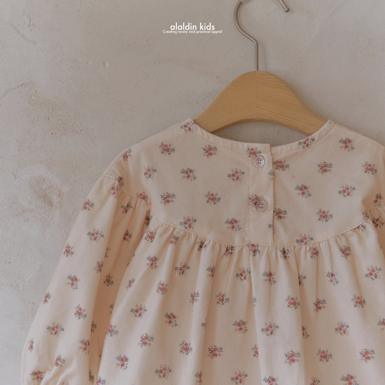 【韓国直送便】ko144 Flower yoke blouse / 2color / XS(75)-XL(115) / aladin kids 2024fw