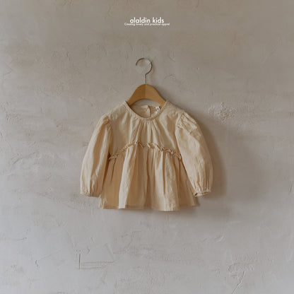 【韓国直送便】ko145 Wave frill blouse / 2color / XS(75)-XL(115) / aladin kids 2024fw